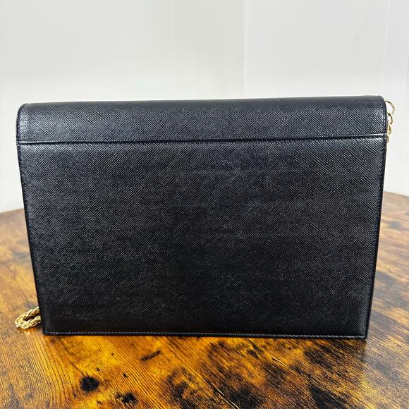Yves Saint Laurent YSL Logo Vintage Leather Clutch - Picture 4 of 14
